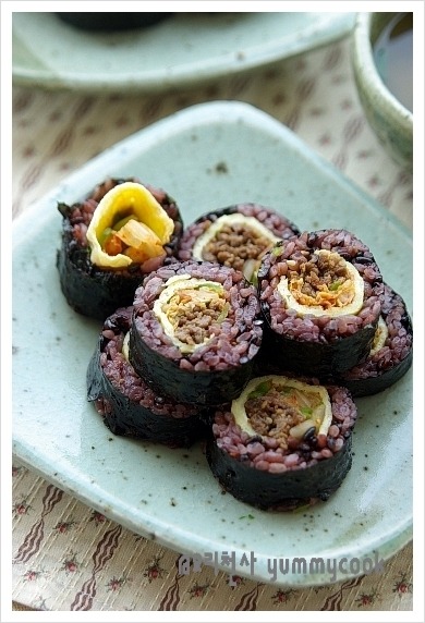 흑미김치김밥~~ 요리천사 레시피