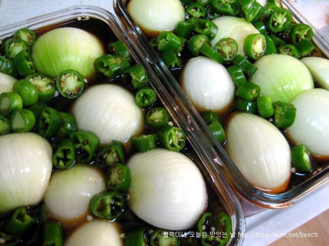 양파 고추 장아찌